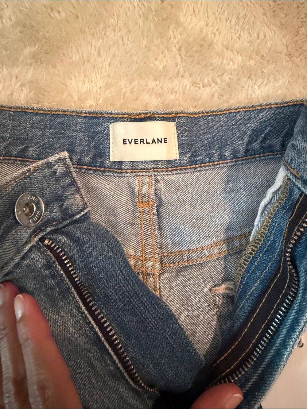 Everlane Light Blue Denim Bermuda Shorts - Picture 6 of 9